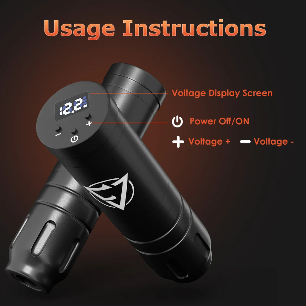 Kit de stylo de tatouage sans fil rotatif KVM, machine à tatouer sans fil, kit pour maquillage permanent, matériel de tatouage