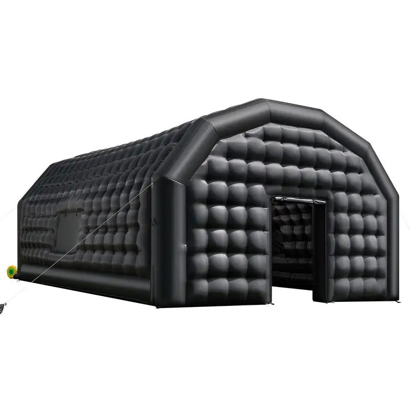 Inflatable party tent 8x6x4 m, cube tent for disco nightclub, pavilion wedding tent with 1100W blower, sandbag, 2 windows for events, birthday, wedding, black