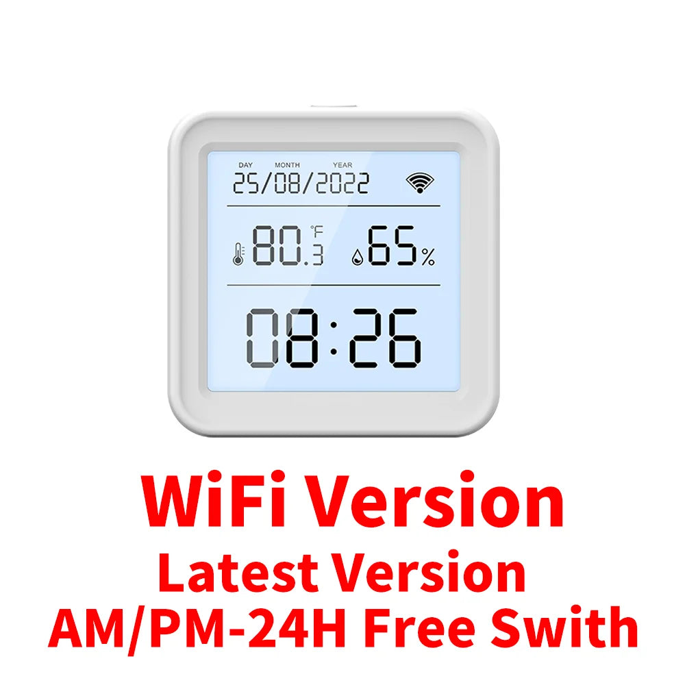 Tuya Zigbee WiFi Temperatur- und Feuchtigkeitssensor Hygrometer Thermometer Detektor Smart Life Fernbedienung Unterstützung für Alexa Google Home