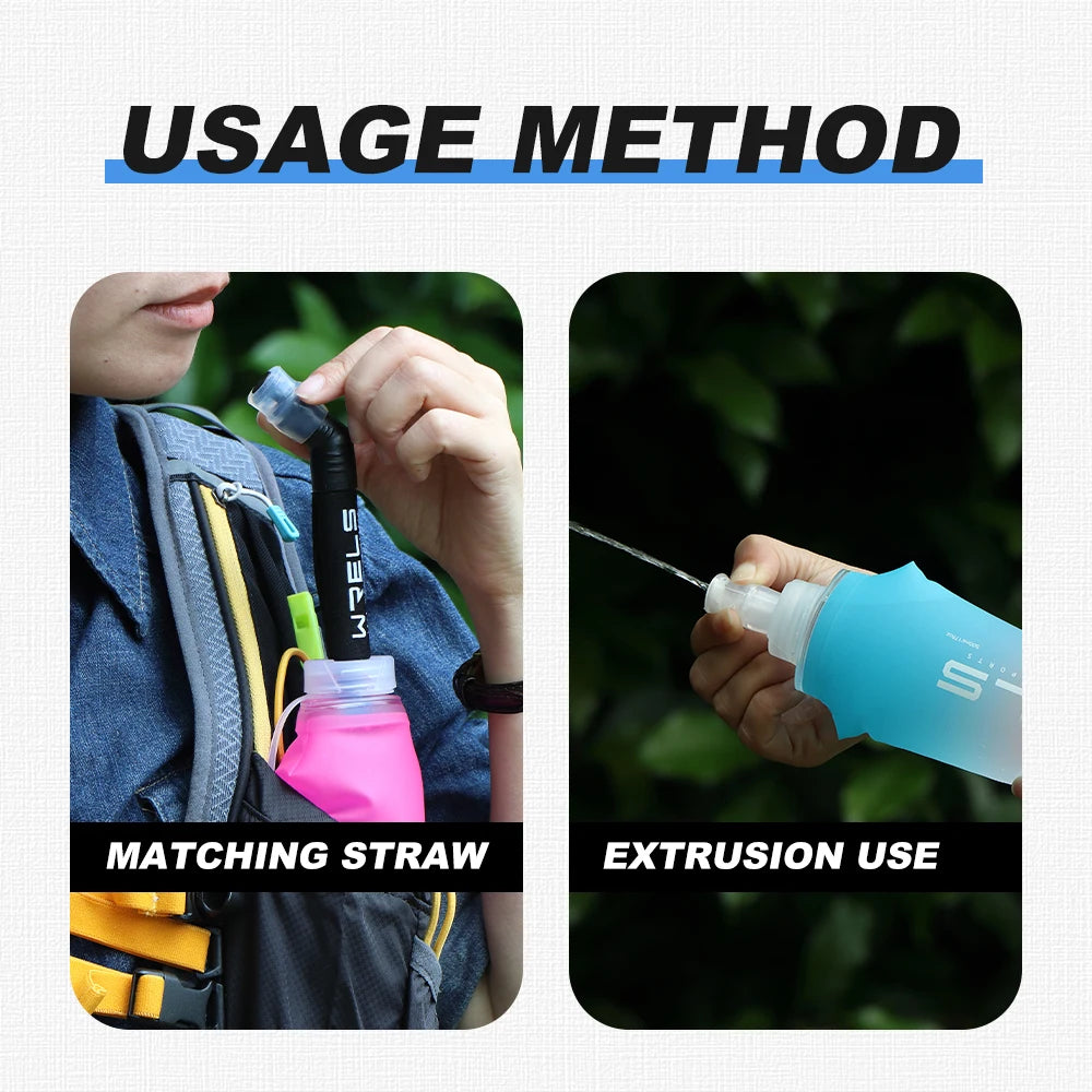 Foldable 500 ml TPU Soft Flask for Running and Hiking