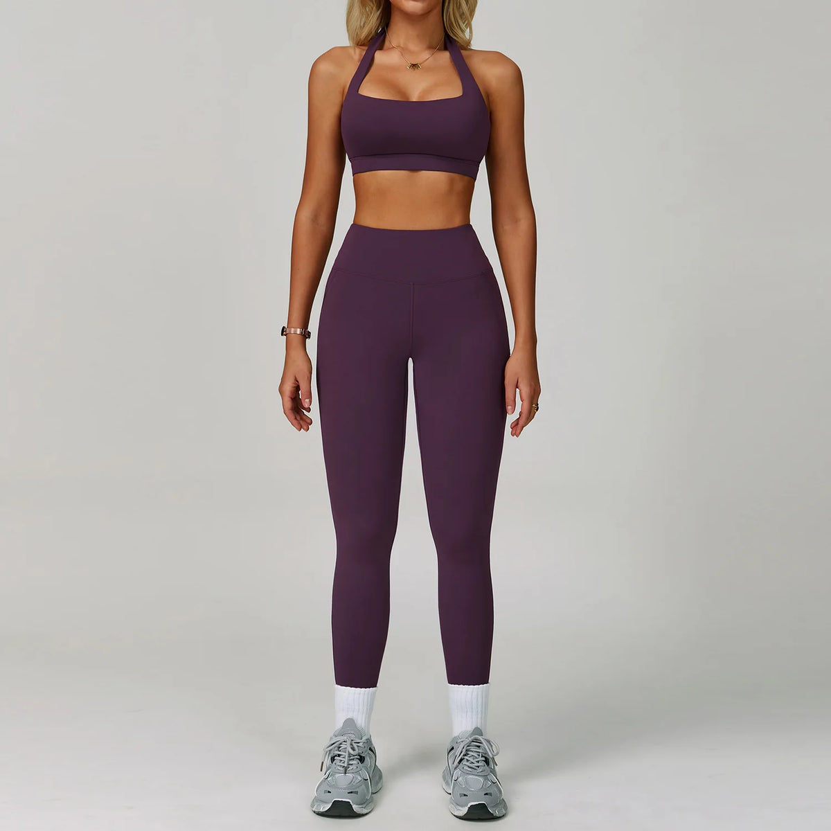 Conjunto de yoga de mujer, 2 piezas, top y leggings