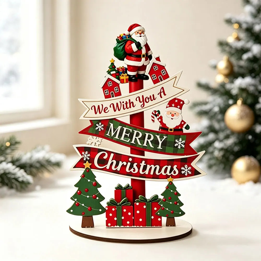 Runt 1pc Mini Wooden Christmas Tree,Merry Christmas Decor for Home,Xmas Gifts ,Navidad 2026 ,New Year Table Decor