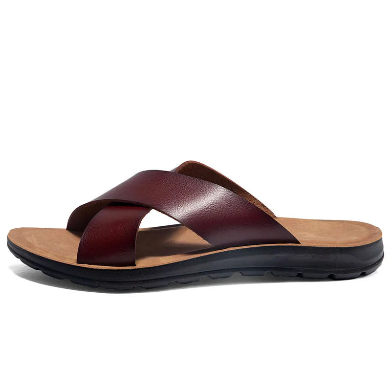 Men's Slippers Summer Large Size Outdoor Beach Casual Sandals Vintage Trend Men Shoes Flat Non-slip Comfortable Shoes Zapatillas
