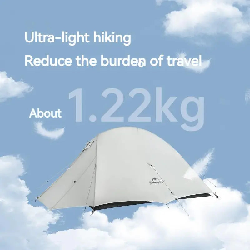 Naturehike Cloud Up UL Camping Tent 1-2 Person Ultralight 15D Quick Bulid Beach Tent Outdoor Waterproof Extra Large Hiking Tent