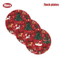 Christmas Decorations Party Tableware Set Reindeer Tree Themed Disposable Paper Plates Cups Napkins New Year Holiday Supplies