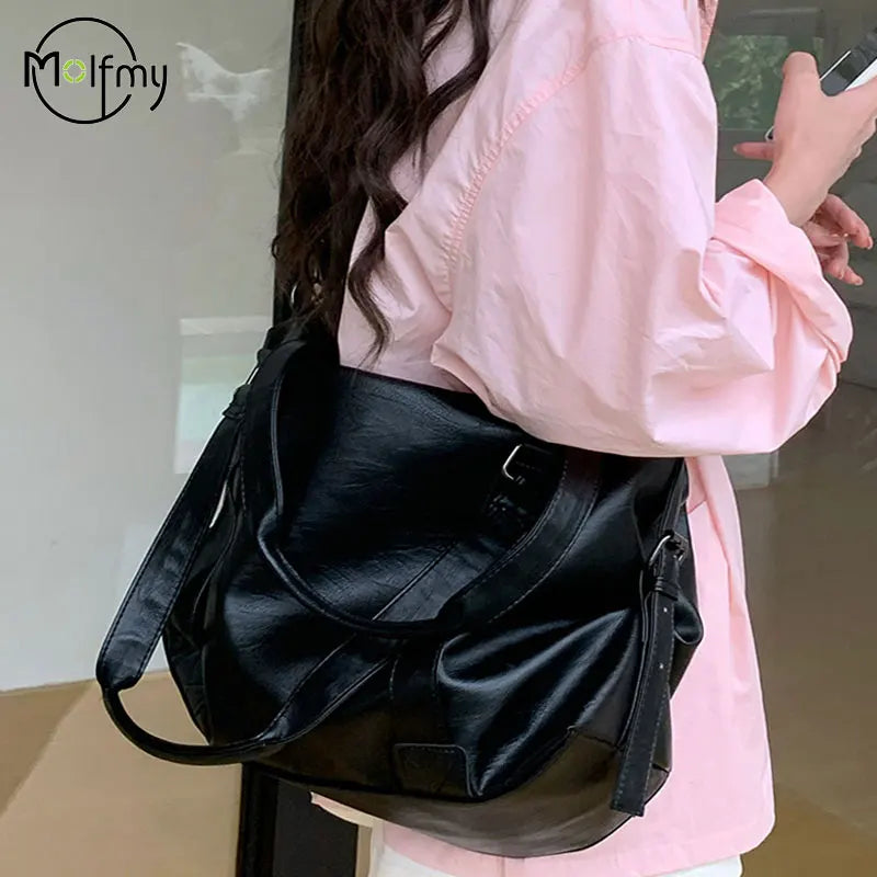 Luxury Designer Tote Bag Female Hobo Handbag Large Capacity Shoulder Bags Big Stylsih Soft Leather Women Messenger Shopper Bags