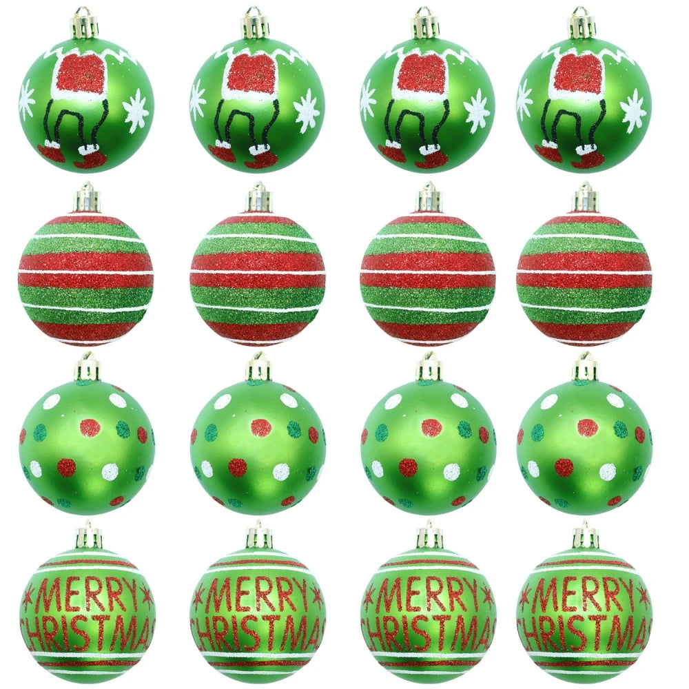 12Pcs 6cm Christmas Ball Set for Christmas New Year Wedding Spring Festival Carnival Party Scene Cloth Christmas Tree Decoration