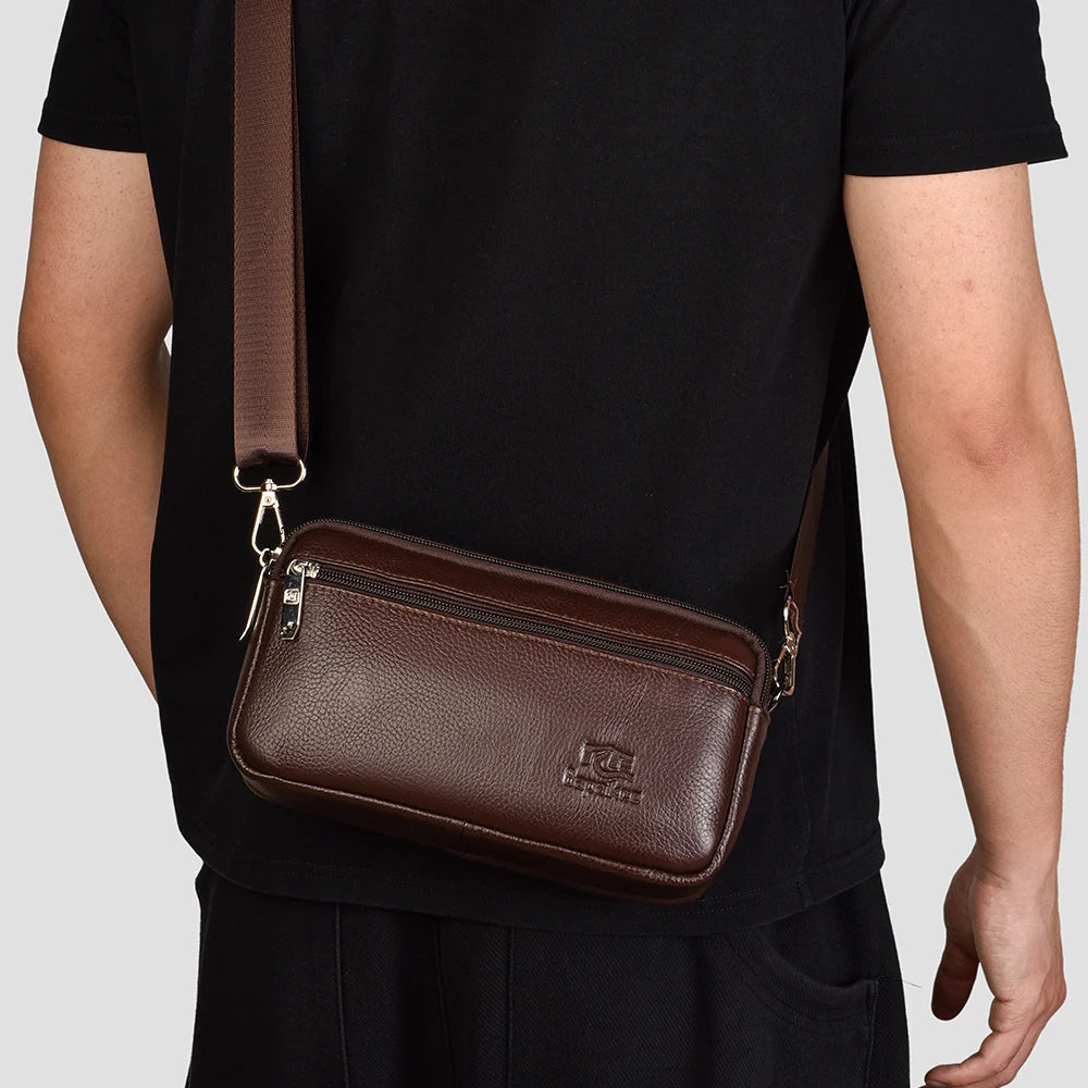 Men’s Genuine Leather Crossbody Bag