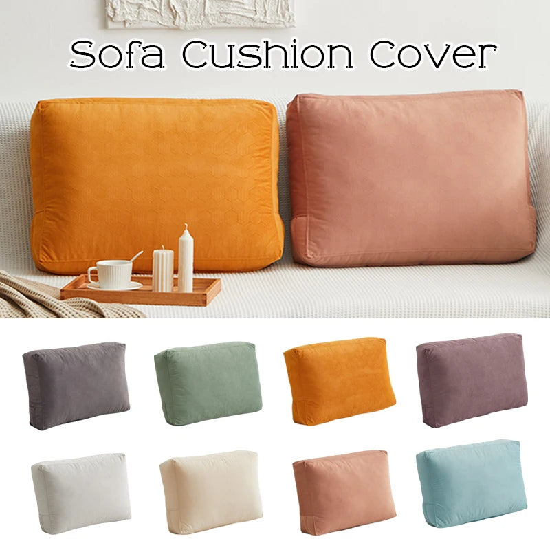 Rectangular Sofa Pillowcase Back Cushion Cover Fleece Fabric Nordic Home Living Room Decorate Lumbar Pillow Case Unstuffed