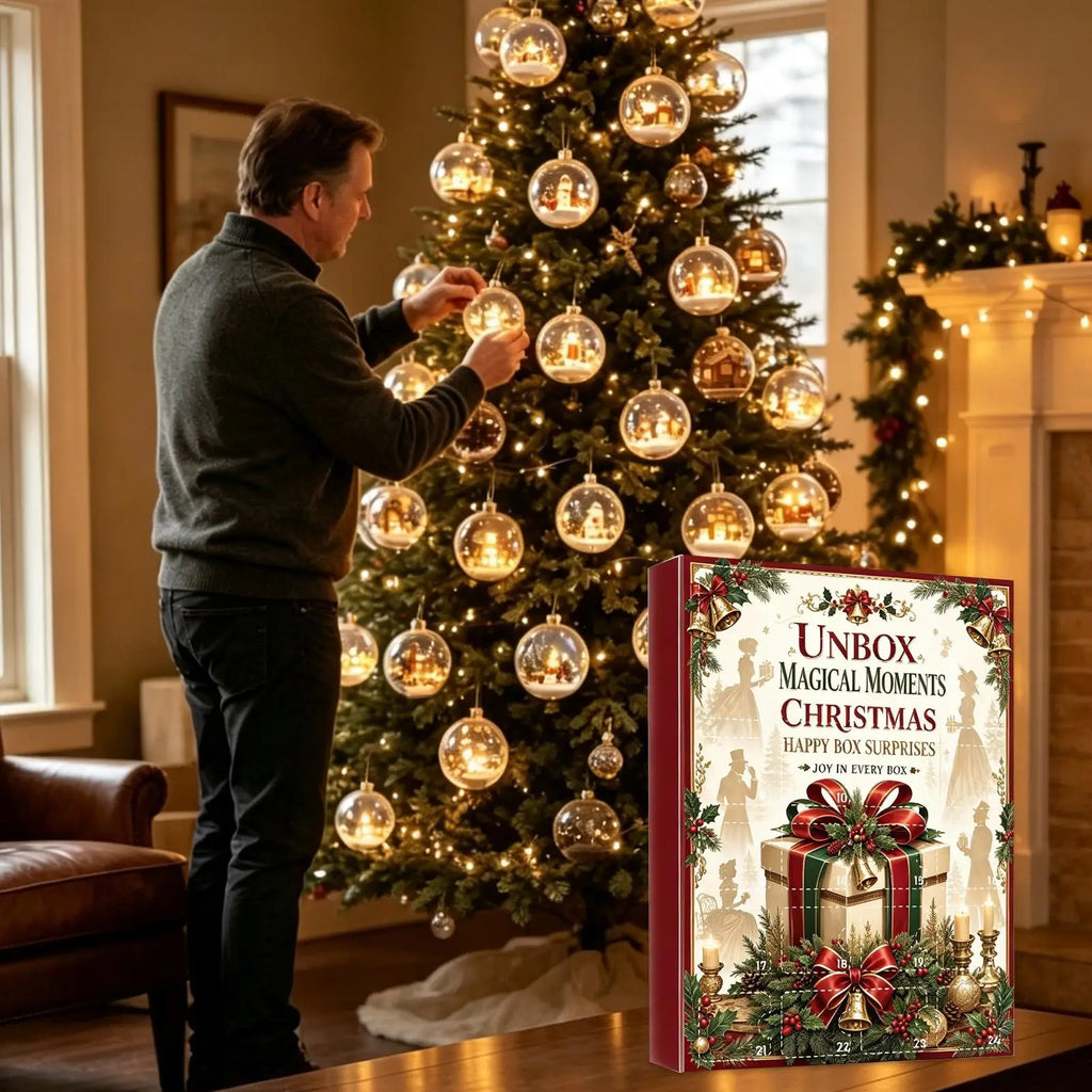 Décorations de compte à rebours de Noël réutilisables 24 jours classiques 2D plates en acrylique à conserver pour propriétaires, adultes, fenêtre, mur, cadre de porte