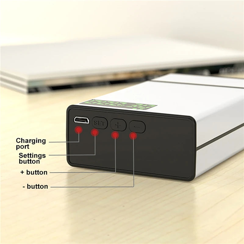 Estuche para cigarrillos con temporizador inteligente, caja con cierre, soporte para tabaco, contenedor de almacenamiento, autocontrol USB para ayudar a dejar de fumar para fumadores