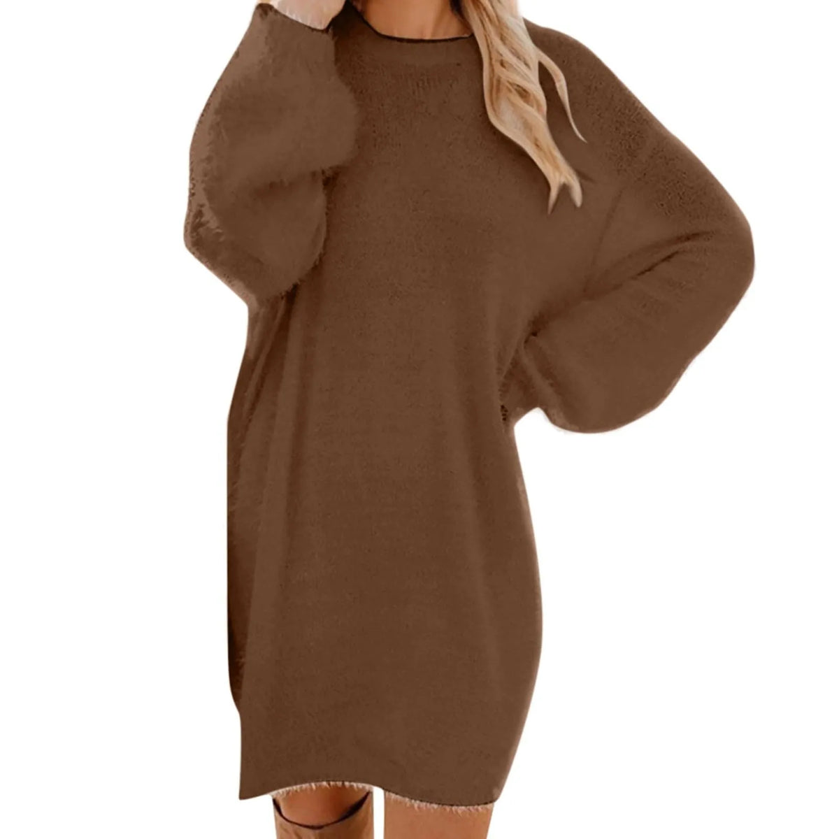 Abito maglione da donna a maniche lunghe