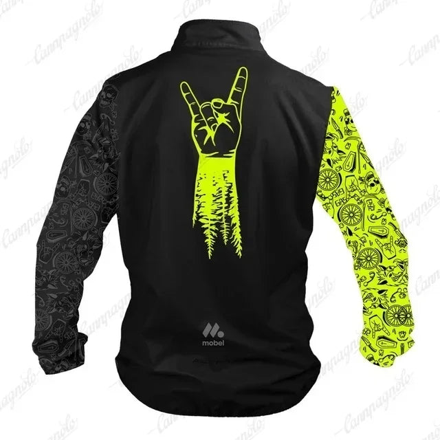 Candidates riding long -sleeved windproof and rainproof shirt men's jacket bike mtb uci jersey Sport Top cycling windproof vest