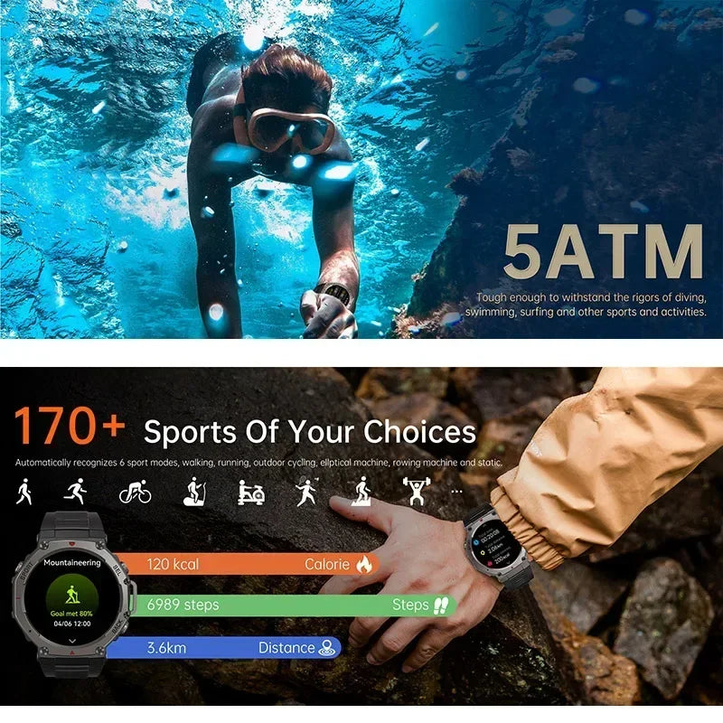 GPS Outdoor Smartwatch with Compass and Altimeter