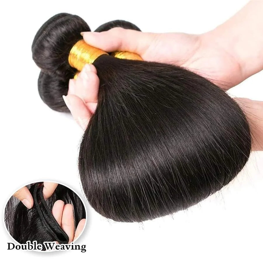 30 40 Inch Bone Straight Human Hair Bundles 1/3/4 Bundles Raw Hair Bundles Human Hair Brazilian Virgin Hair Natural Color