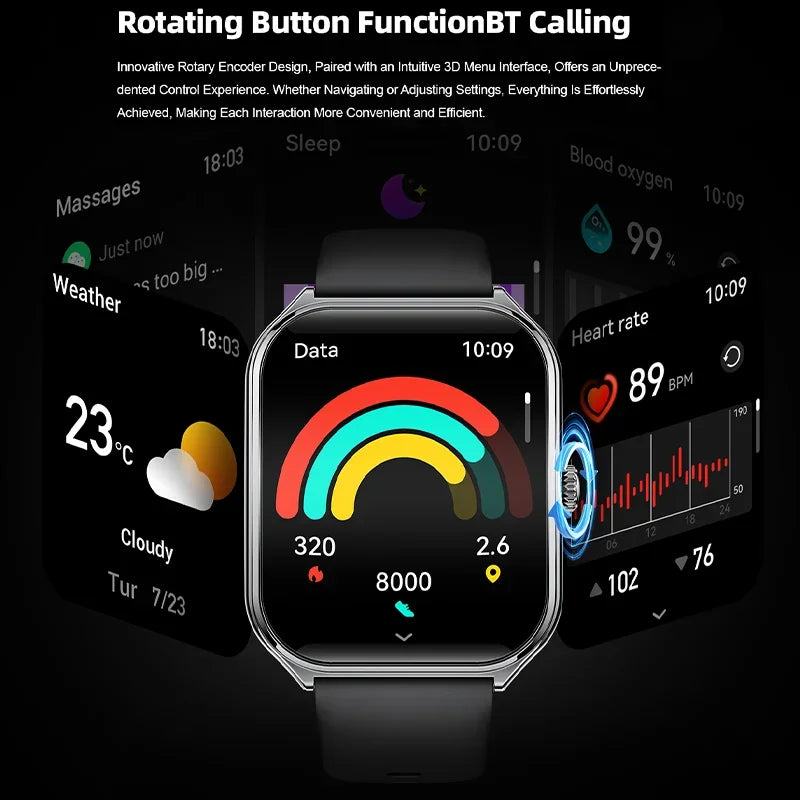 paazomu MT61 1.96″ AMOLED smartwatch with Bluetooth calls