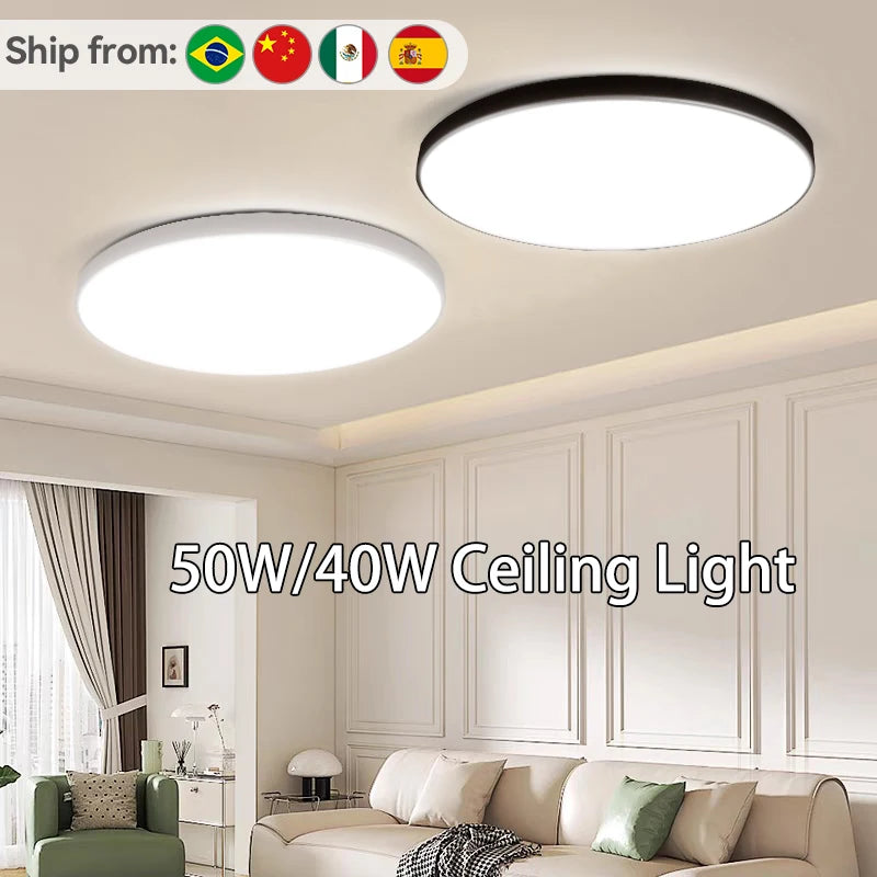 Plafonnier LED, suspension, panneau lumineux IP44 étanche pour salle de bains, éclairage intérieur pour chambre et salon, luminaire
