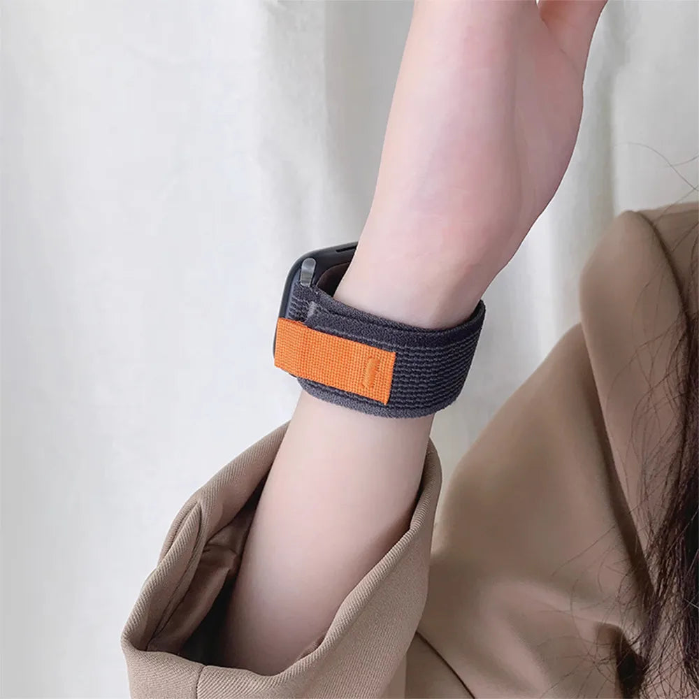 Soft Sport Trail Loop Strap Case for Apple Watch Ultra 4 3 2 1 Band 46mm 49mm 44mm 45mm 40mm 41mm 42mm 38mm Armbander Accessories Correa Bracelet iWatch Series 12 11 10 SE 9 8 7 6 5 4 Straps