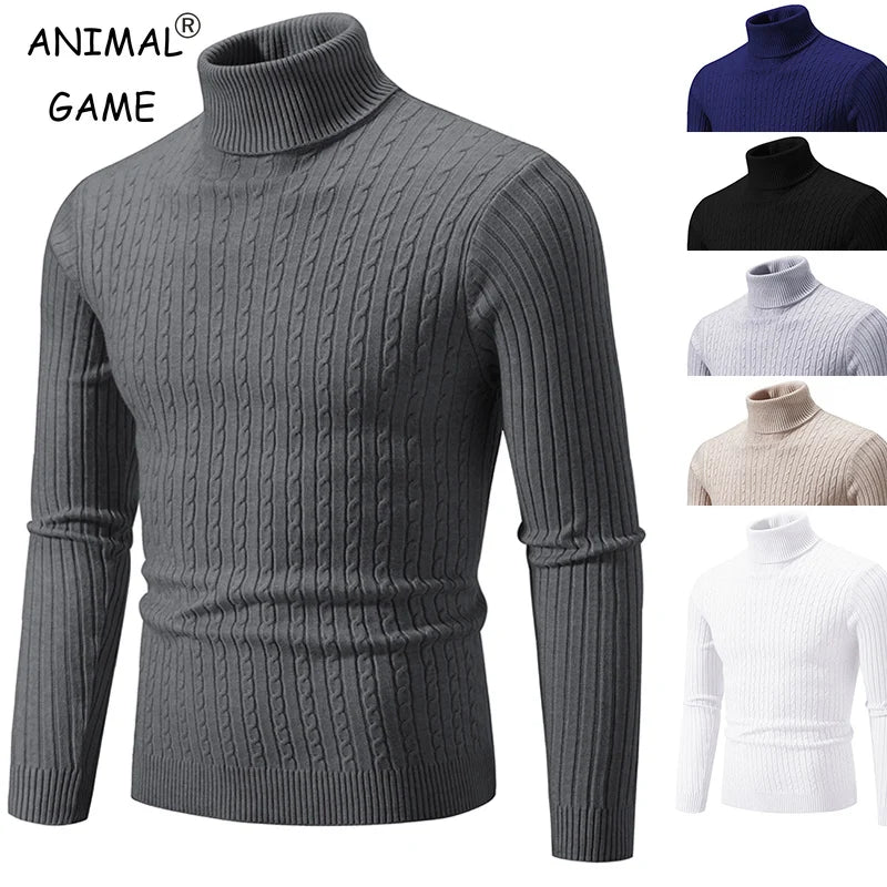 Men's knit turtleneck sweater