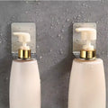 2 crochets muraux en acier inoxydable pour bouteilles, porte-flacons rechargeables pour shampoing, accessoires de salle de bain, crochets à fixer au mur