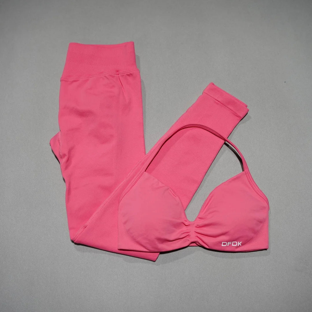 Conjunto de yoga de mujer, 2 piezas, top y leggings