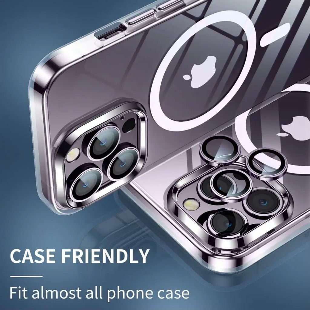 Original Deep Purple Camera Lens Protection For iPhone DUO 18Pro 18 ProMax 16 15 14 17ProMax Tempered Glass Protector Accessory