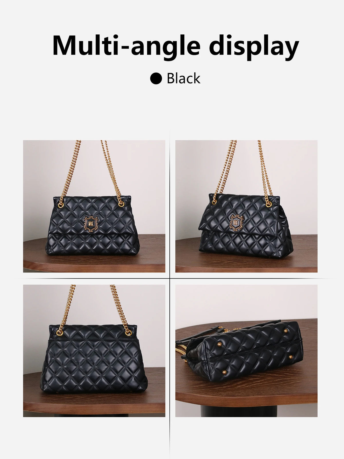 2026 Fashion New Luxury Handbag Joker Temperament Diamond Shoulder Bag High Sense Chain Large Capacity Elegant Commuter Bag One-