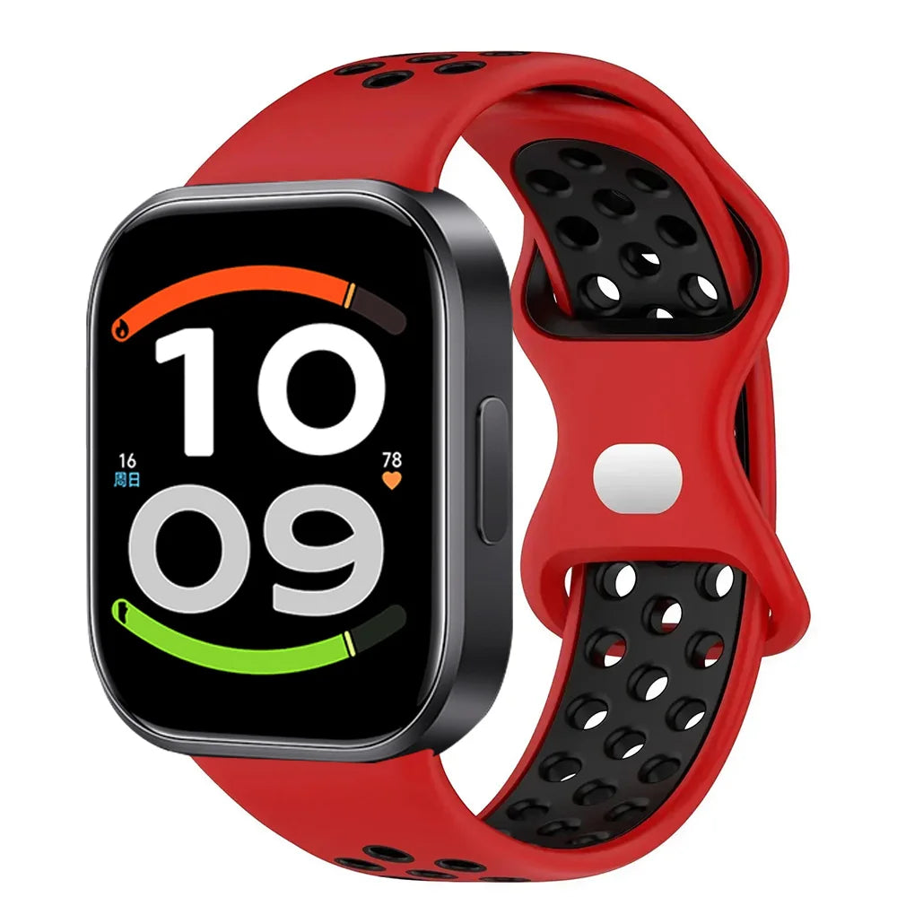 Two-tone Silicone Strap For Redmi Watch 6 Active/6 Lite Watch 6 5 4 Breathable Wristband For Xiaomi Mi Band 10 9 8 Pro Accessory