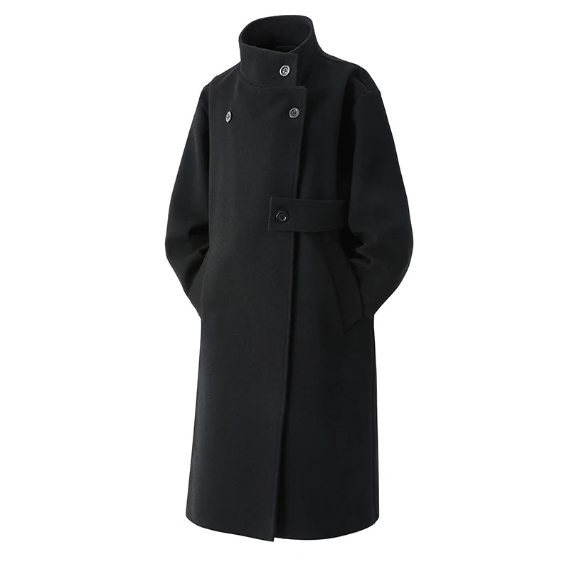 Autumn Winter Fashion Woolen Coats Men Long Trench Outwear Korean Style Youthful Vitality Casual Woolen Coat Loose Windbreaker