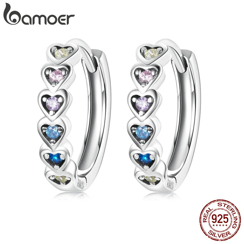 Heart-motif stud earrings