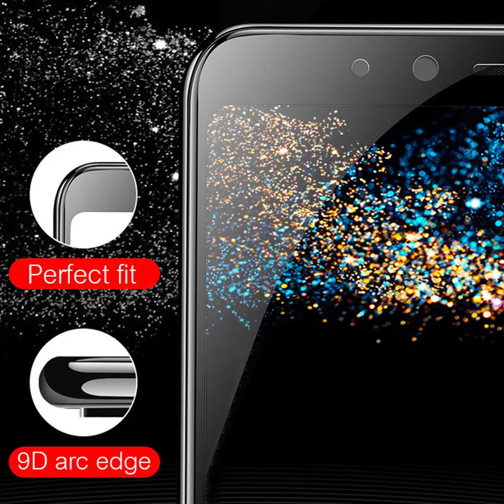 5PCS New 9D Glass Full Coverage for Apple iPhone 18 17 16 15 14 13 12 11 Pro Max XR X 7 8 Plus SE Screen Protectors Perfect Fit