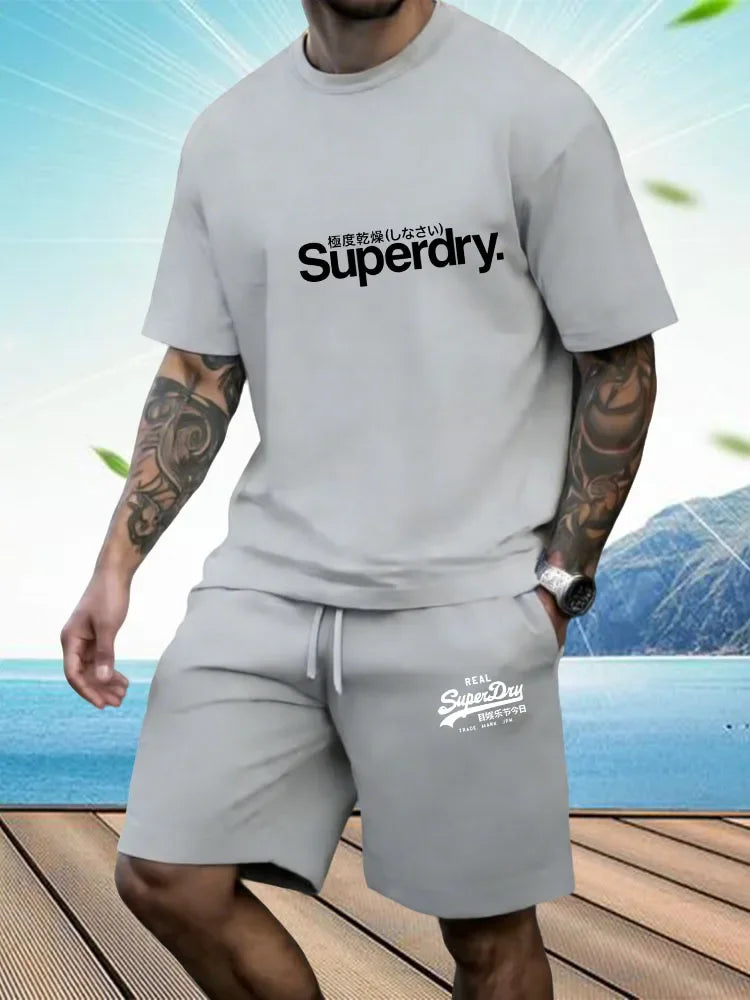 2026 neue Herren-Sportbekleidung Kurzarm-T-Shirt und Sportshorts Sommer Casual Jogginghose Set Herren zweiteilige T-Shirt-Sets