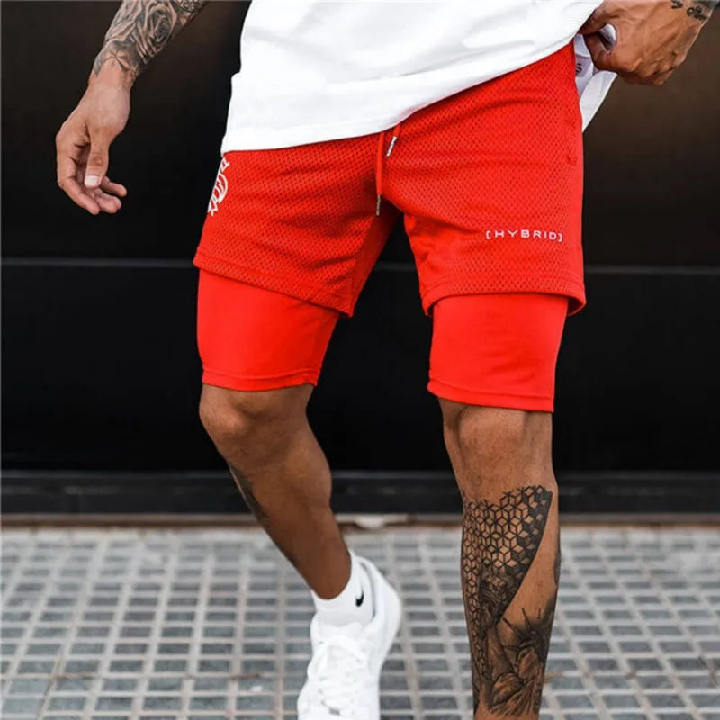 Men’s 2-in-1 Running Shorts for Gym and Training