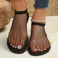 Sandales d'été pour femmes en maille ajourée, chaussures plates décontractées, nouvelles chaussures de plage, confortables, rétro, pointures 35-43
