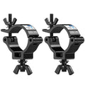 Yiflamefly 2Pcs Black Truss Clamps Heavy Duty Stage Lighting Hanging Hooks For String Lights Stage Light Projector Par Lights
