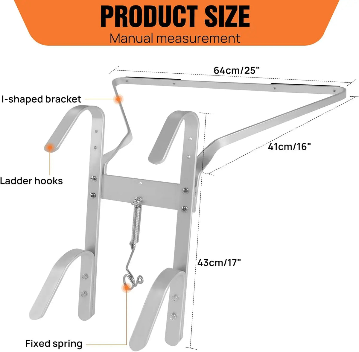 BRIEFNESS Universal Ladder Standoff,Anti-Slip Stabilizer,Universal V/I-Shaped Corner Stay with Non-Slip Design,Easy to Install