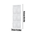 Bolsa de almacenamiento para colgar en la pared con 6 compartimentos, organizador de zapatos de malla para puerta, cesta y bolsillos de almacenamiento para colgar en el armario