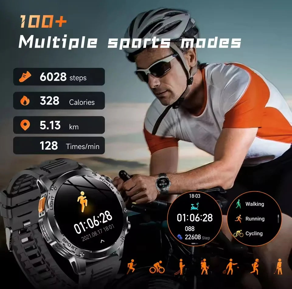 Smartwatch sportivo AMOLED da 1,7″ con chiamate Bluetooth