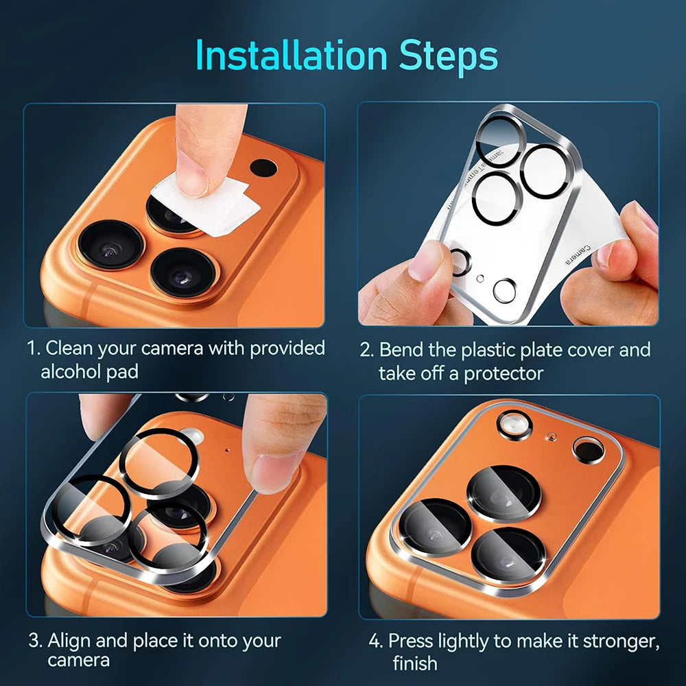 4PCS HD Back Camera Tempered Glass For iPhone 18 17 16 15 14 13 12 11 Pro Max Plus Camera Lens Protector Anti-scratch Glass Film