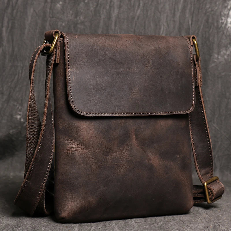 LEATHFOCUS Genuine Leather Crossbody Phone Bag