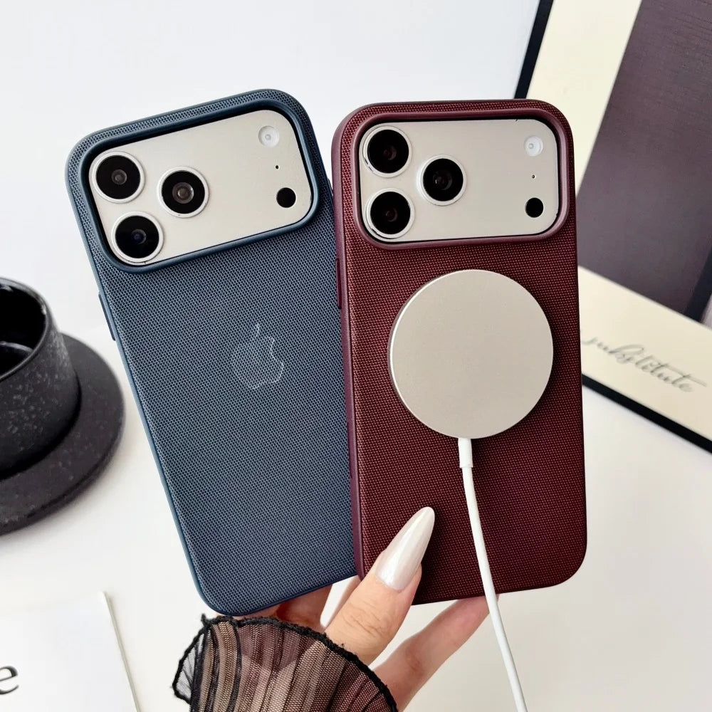 Original Tech Woven for Magsafe Phone Case For iPhone 18 ProMax 18 Pro Touch Sensitive Buttons Shockproof Thickened Bumper Cover