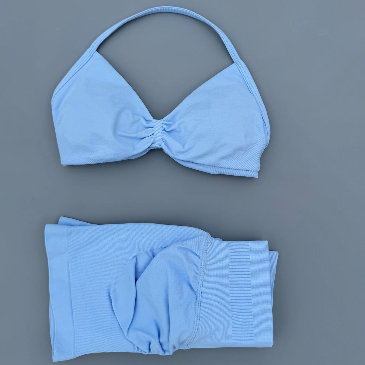 Conjunto de yoga de mujer, 2 piezas, top y pantalón corto