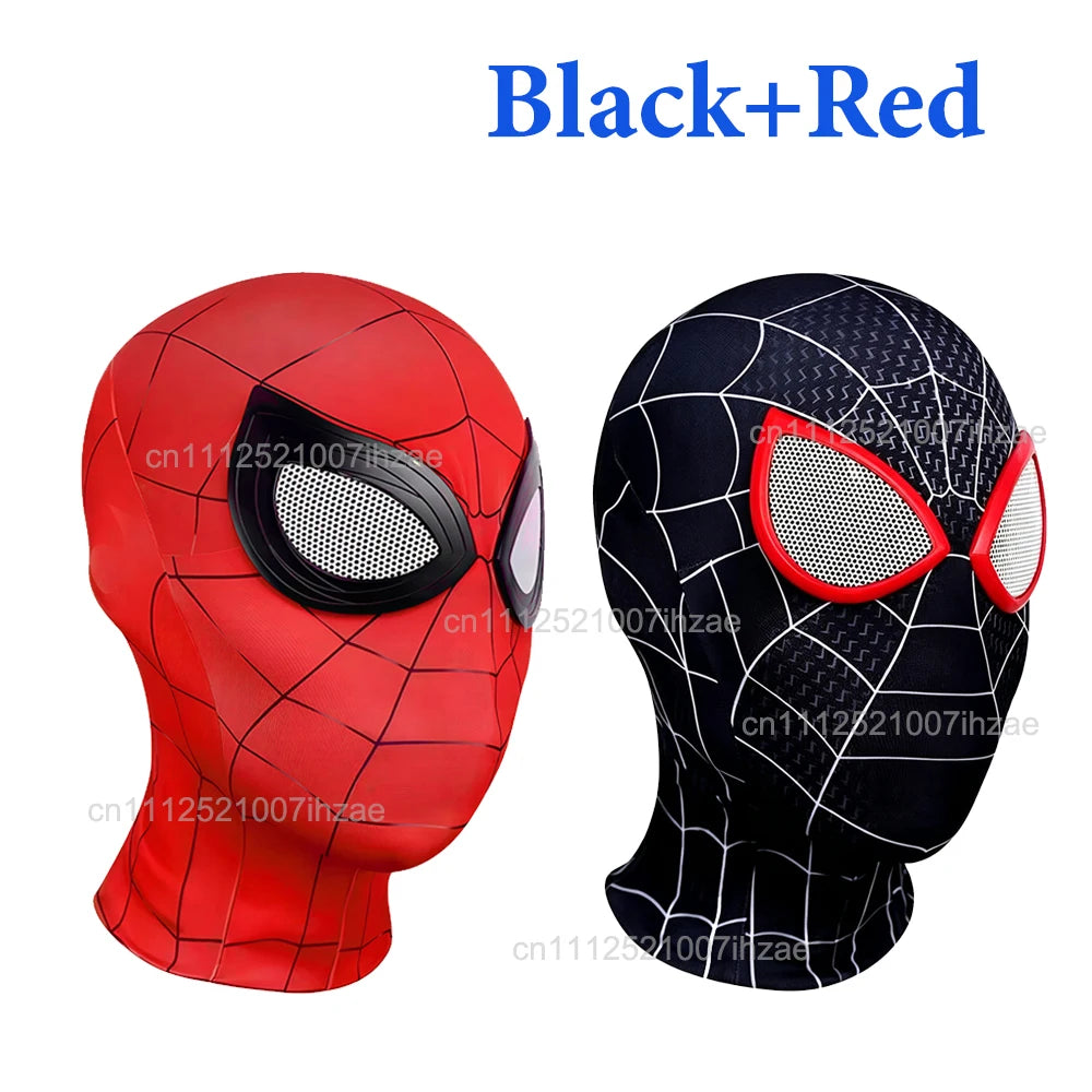 1/2 Stück Spiderman-Atemschutzmasken, hoch elastische Maske mit lustigen Spinnenaugen, für Erwachsene und Kinder, Cosplay, Party, Halloween-Kostümzubehör