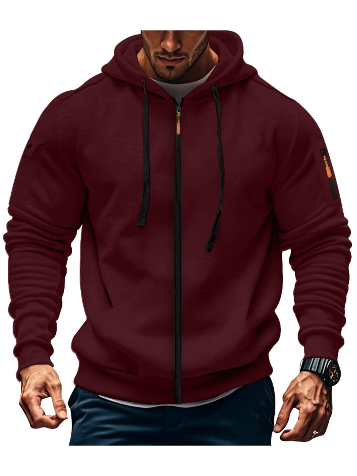 Sports hoodie men's, long sleeve, hooded