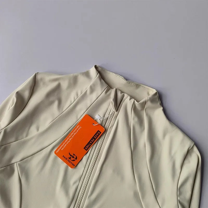 Giacca sportiva donna con zip e collo alto