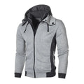 Men's Trendy Hoodies Autumn Winter Thicken Fleece Zip Up Male Warm Coats Outdoor Jackets Heavyweight Hooded Jacket for Men