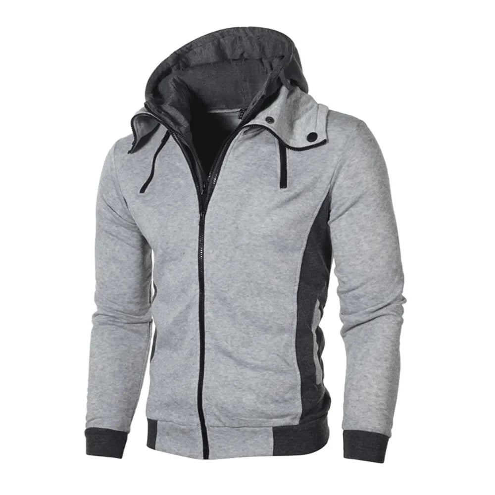 Men's Trendy Hoodies Autumn Winter Thicken Fleece Zip Up Male Warm Coats Outdoor Jackets Heavyweight Hooded Jacket for Men