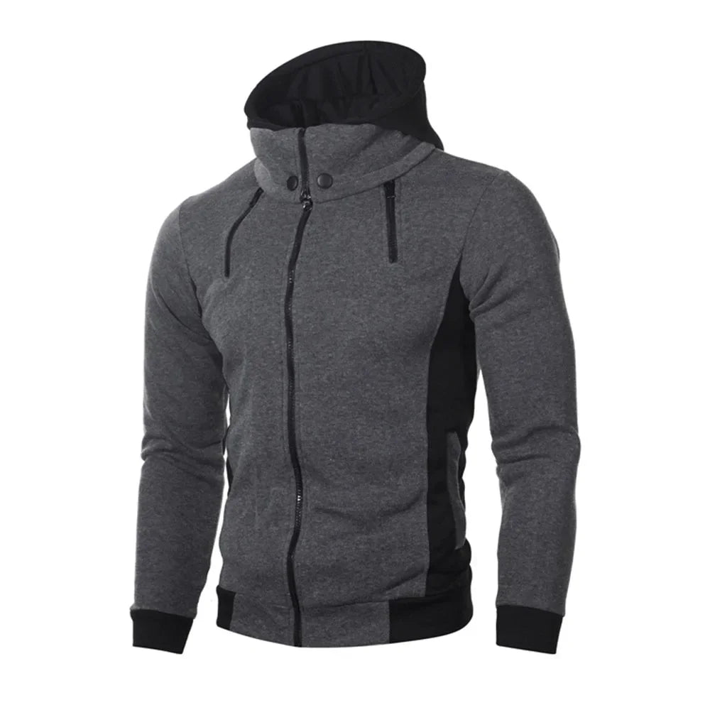 Zip Up Men's Hoodies Autumn Winter Thicken Fleece Male Heavyweight Hooded Jacket Warm Coats Outdoor Jackets for Men
