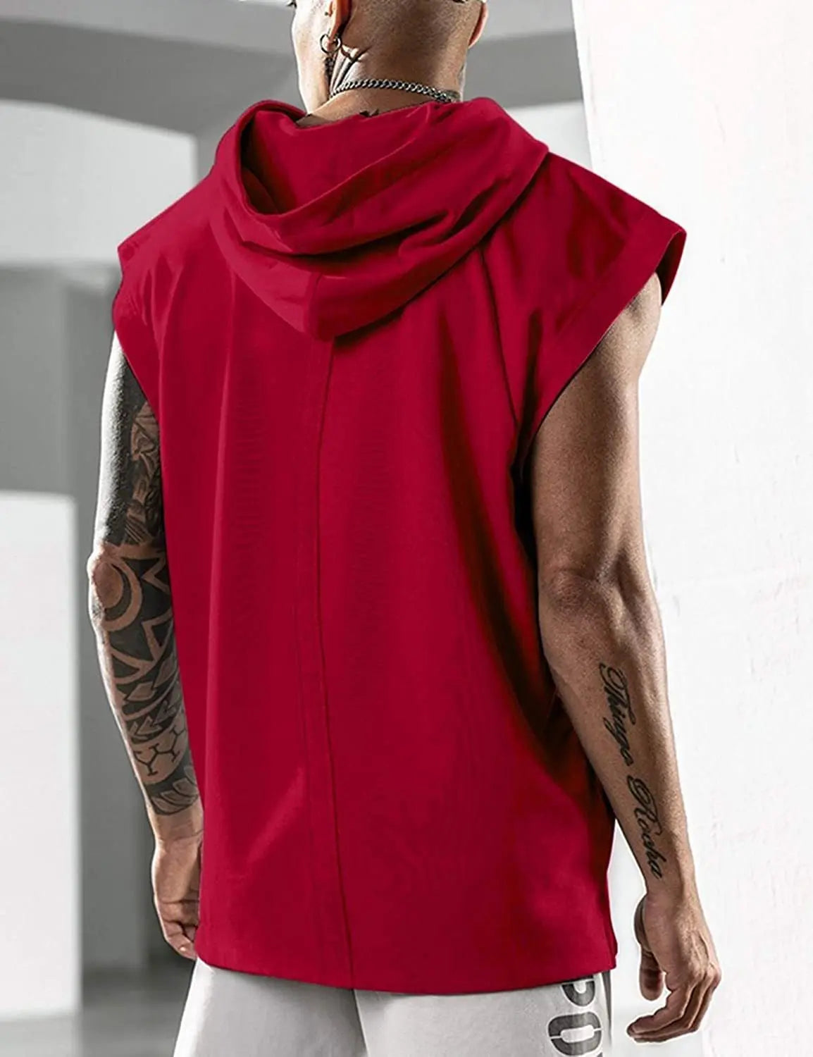 Canotta sportiva unisex con cappuccio