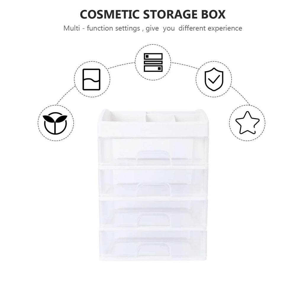 Organizer da tavolo bianco con 4 cassetti e 6 scomparti
